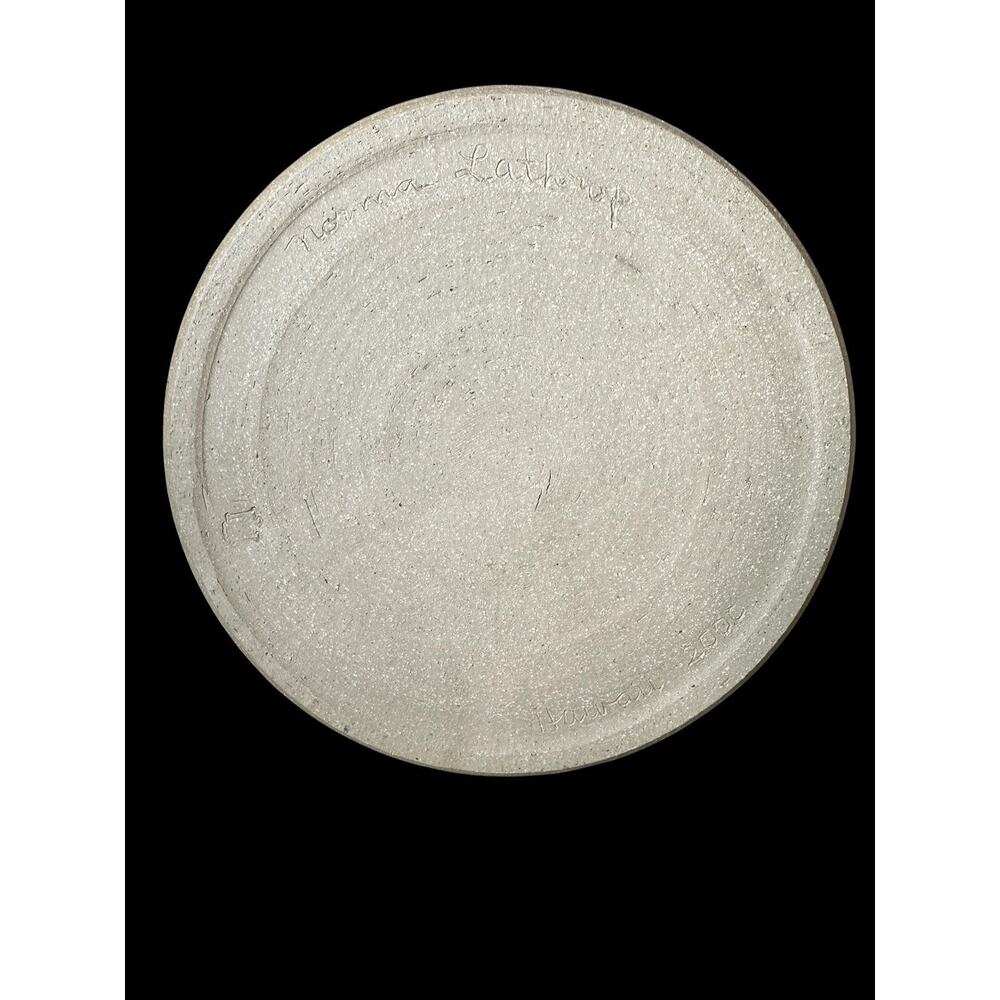 Norma Lathrop Studio Trees Pottery Decorative Plate Signed & Dated 2000 Hawaii - Picture 9 of 13